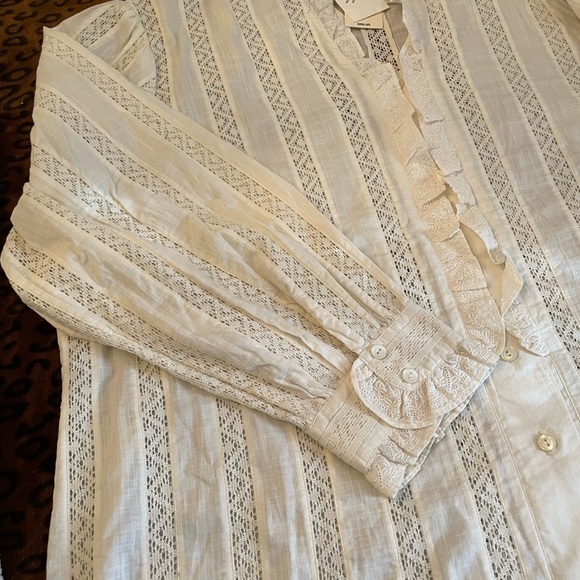 J. Jill Ivory Lace Detail Blouse - Picture 2 of 5